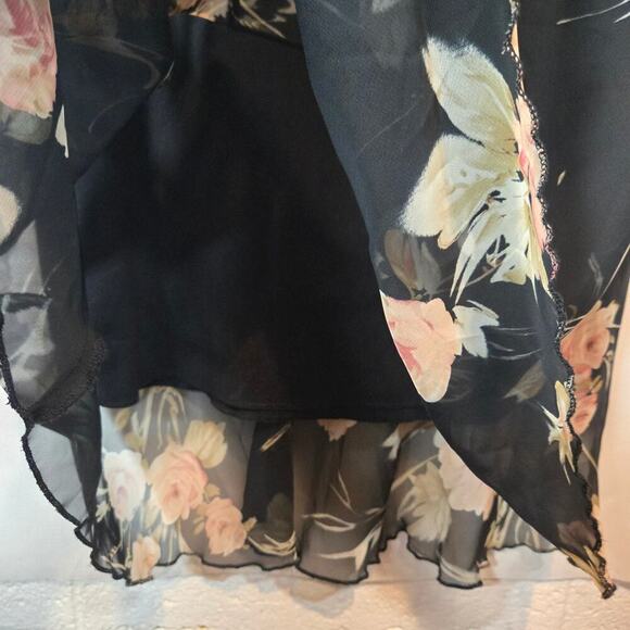 VTG Believe‎ 90s Floral Maxi Lined Dress Moody Grunge Feminine Fairy 16 Boho - Picture 4 of 8